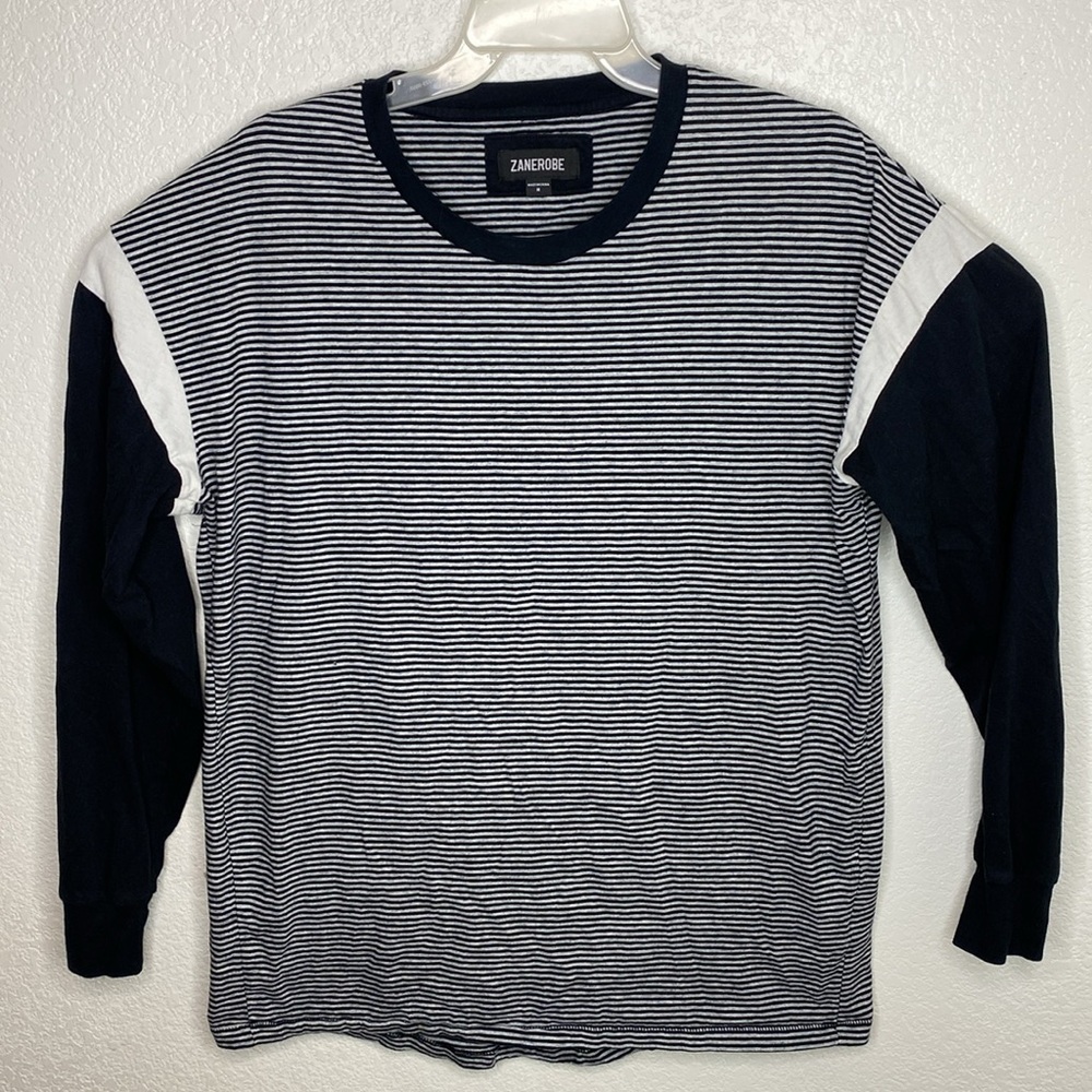Zanerobe Splinter Rugger Long Sleeve Striped Men's Shirt Size M